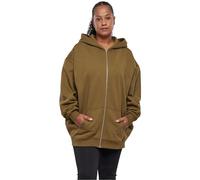 Urban Classics Sweat à Capuche Zippé Oversize Femme Sweat-Shirt zippé à Capuche Olive L