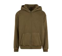 Urban Classics Sweat à capuche zippé vintage en polaire épaisse - khaki chaud - XL