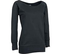 Urban Classics Sweat col Rond Large Femme Sweat-Shirt Noir L 100% Coton Regular/Coupe Standard