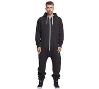 Urban Classics - SWEAT Jump Suit noir / blanc - XS/S