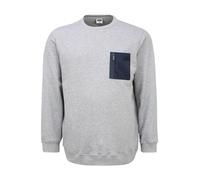 Urban Classics Pull Military Crew Grey/Midnightnavy M