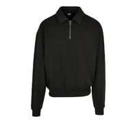 Urban Classics Sweat-shirt 'Collar Crew' noir, Taille 5XL