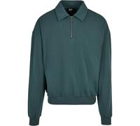 Urban Classics Sweat-shirt 'Collar Crew' vert foncé, Taille XL