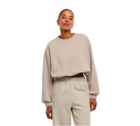 Urban Classics Sweat-shirt court froncé Femme Beige Taille L
