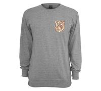 Urban Classics Sweat-shirt gris chiné / vert pastel / violet néon / rouge feu / blanc, Taille XS