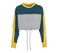 Urban Classics Sweat-shirt jaune / gris / émeraude, Taille XL