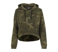 Urban Classics Ladies Camo Cropped Hoody Sweatshirt Capuche, Camouflage Olive, M Femme