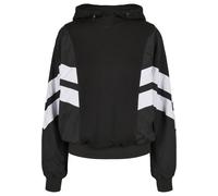 Urban Classics Femmes Hoodie Ladies Mix Crinkle Nylon Sweat Hoody Black/White XL