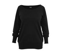Urban Classics Sweat col Rond Large Femme Sweat-Shirt Noir L 100% Coton Regular/Coupe Standard