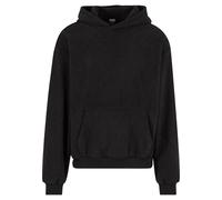 URBAN CLASSICS Sweat à capuche en velours jacquard noir - Taille L