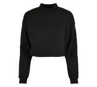 Urban Classics Ladies Cropped Oversized Sweat High Neck Crew Maillot de survtement, Noir, M Femme