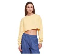 Sweatshirt crop brodÃ© de fleurs grandes tailles femme Urban Classics Jaune 5XL