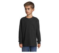 Urban Classics T-shirt manches longues garçon oversize épais avec poche Noir Taille 158-164