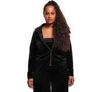 Urban Classics Sweat Zippé À Capuche Court Velours Femme Sweat-Shirt zippé à Capuche Noir