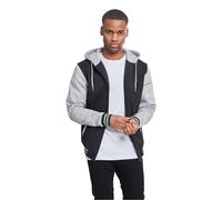 Urban Classics Sweat zippé bicolore homme à capuche Noir/Gris S