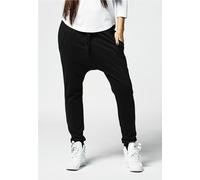 Urban Classics Pantalon sarouel molleton léger Femme Noir Taille XS