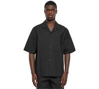 Urban Classics T- Shirt à Manches Courtes en Seersucker décontracté Chemise, Noir, XXL Hommes