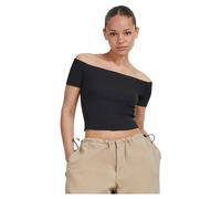 Urban Classics T-shirt femme Off-Shoulder Rib bio – Noir 4XL (EU)