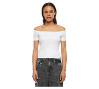 Urban Classics T-shirt Organic Off-Shoulder Rib Femme Blanc XXXL