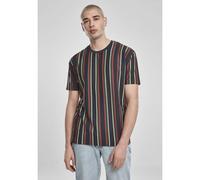 Urban Classics T-shirt Oversized Retro Stripe imprimé – Midnightnavy/Burnedred – Taille S