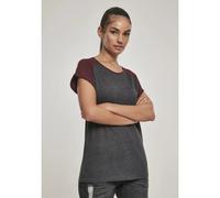Urban Classics T-shirt femme Raglan manches courtes gris/lie-de-vin Taille 5XL