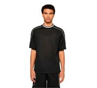 Urban Classics T-Shirt Oversize en Maille Piping pour Homme - T-Shirt Large en Maille Polyester - T-Shirt Sportif surdimensionné avec Passepoil contrasté