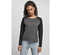 Urban Classics T-shirt manches longues raglan contrastant femme Anthracite/Noir S