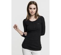 Urban Classics T-shirt Long Pocket – manches longues, poche – Noir L Femme