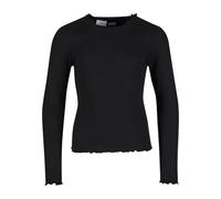 Urban Classics Girls Short Rib à Manches Longues T-Shirt, Noir, 110-116 Fille