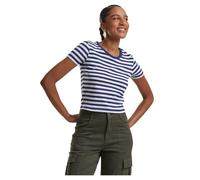 Urban Classics T- Shirt à Rayures pour Femme, Blanc/Bleu foncé, XL