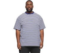 Urban Classics T-shirt à rayures régulières bleu foncé/blanc Homme XL