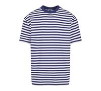 Urban Classics T- Shirt à Rayures régulières, Blanc/Bleu foncé, XXXXXL Homme