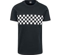Urban Classics T-Shirt Bande À Carreaux Homme T-Shirt Manches Courtes Noir Regular/Coupe Standard