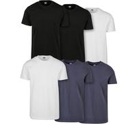Urban Classics Tb2684c - Lot de 6 T-Shirts Basiques T-Shirt Homme, Noir/Blanc/Bleu Marine/Bleu Marine, XXL