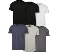 Urban Classics T-shirt basique lot de 6 blanc/noir/gris