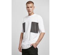 Urban Classics T-shirt Big Double Pocket Tee White/Asphalt S