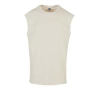 Urban Classics – T-shirt OPEN EDGE sans manches à bord ouvert pour homme Sable Blanc XL