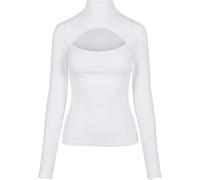 Urban Classics Col Roulé Découpé Manches Longues Femme T-Shirt Manches Longues Blanc L