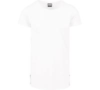 Urban Classics Long Shaped Side Zip Tee T-Shirt, Blanc (White), S Homme