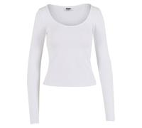 Urban Classics Tb7162-ladies Wide Neck Longsleeve T-Shirt, Blanc, S Femmes