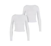 Urban Classics Ruffled Super Slim Long Sleeve T-shirt 2 Units Blanc 3XL Femme