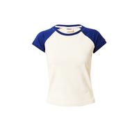 Urban Classics T-shirt femme Ladies Organic Stretch Short Retro Baseball Tee Whitesand/Spaceblue XS