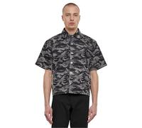 Urban Classics T- Shirt Boxy imprimé Chemise, Camouflage Noir Laser, 3XL Homme