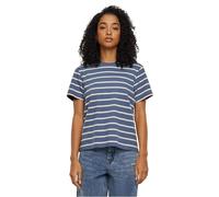 Urban Classics T-shirt Boxy rayé pour femme Blanc cassé/Bleu Vintage 5XL