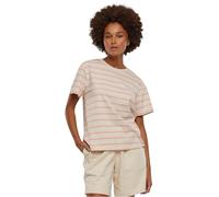 Urban Classics T- Shirt Boxy rayé pour Femme, Rose Citron/Sable Blanc, XXXL