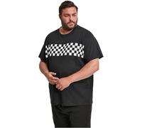 Urban Classics T-shirt Homme Bande à carreaux Manches courtes Noir S