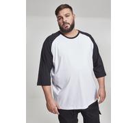 Urban Classics T-shirt Contrast 3/4 Sleeve Raglan Tee White/Black XXL