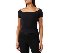 Urban Classics T-Shirt Court Épaules Dénudées Femme T-Shirt Manches Courtes Noir S