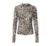 Urban Classics Ladies AOP Mesh Turtleneck Longsleeve T-Shirt, Blanc/Noir, XXXXL Femme