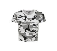 Urban Classics Female Shirt Ladies Stretch Jersey Cropped Tee Snow Camouflage XS
